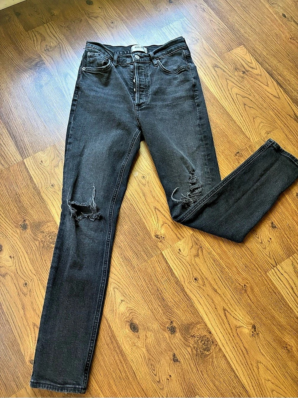 AGOLDE Black Skinny Jeans Waist 25